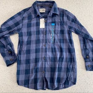 Boys Button up long sleeve shirt-Size S